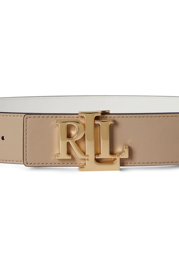 Dodaci Lauren Ralph Lauren dvostrani remen za žene kožni 412912041 bež