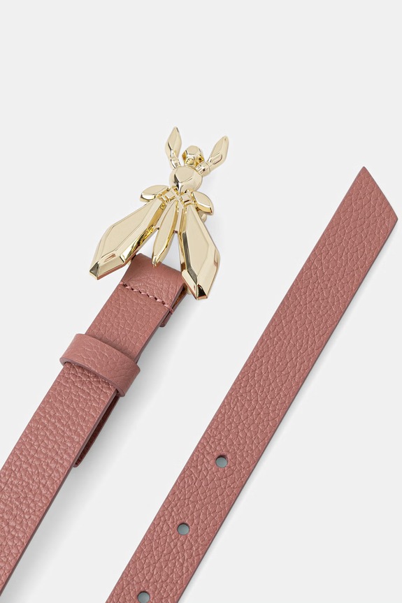 Patrizia Pepe curea damska din piele 8W0016.L001 roz AA00