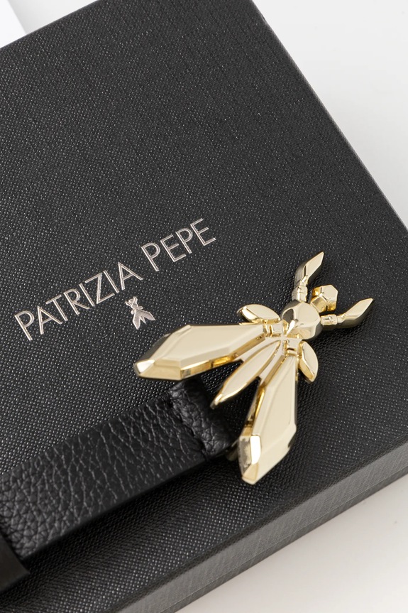 Akcesoria Patrizia Pepe pasek damski skórzany 8W0016.L001 czarny