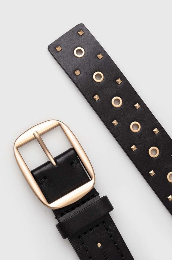 AllSaints pasek skórzany AS300676 czarny SS25