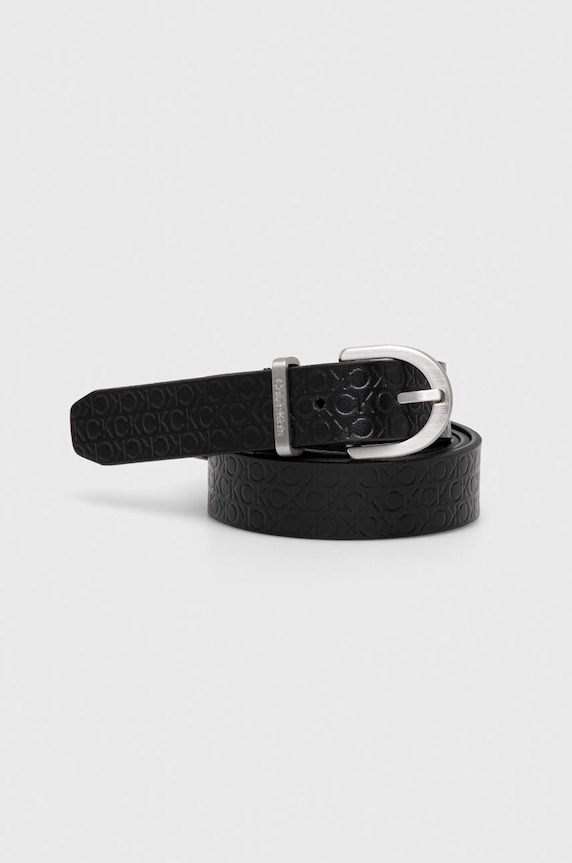 Calvin Klein pasek skórzany czarny K60K611295