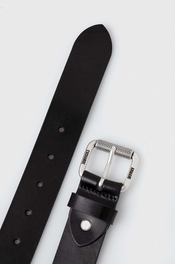 Kožený pásek Armani Exchange 951381.3F806 černá AW23