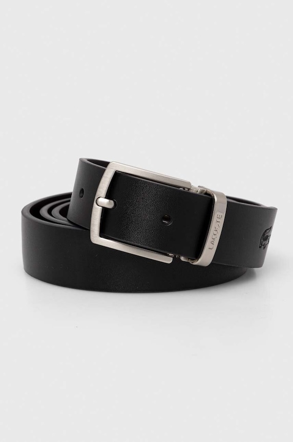 Lacoste curea din piele cu catarame detasabile negru RC4060