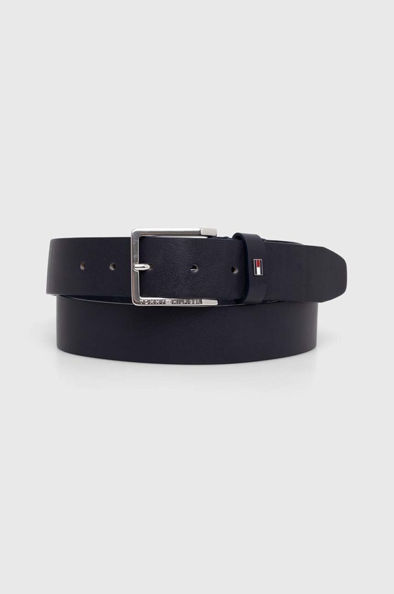 Tommy Hilfiger bőr öv Planet friendly sötétkék AM0AM11461