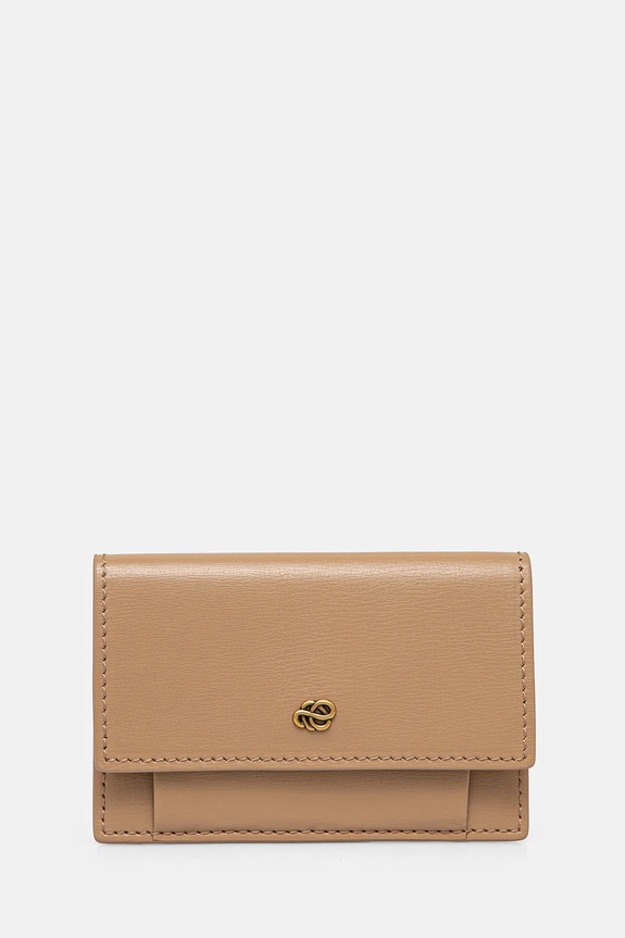 By Malene Birger bőr pénztárca sima bézs Q71727012Z