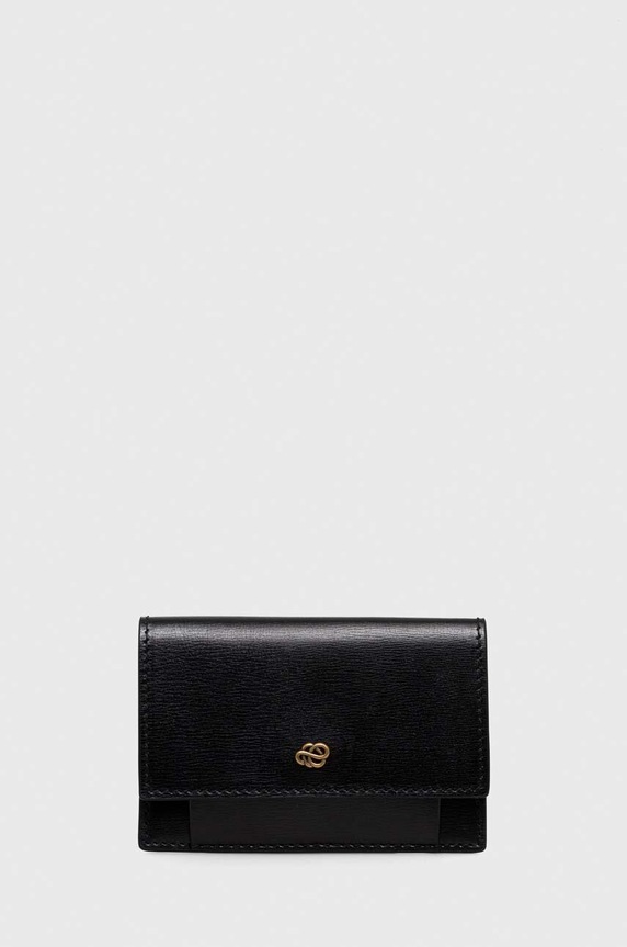 By Malene Birger bőr pénztárca sima fekete Q71727012Z