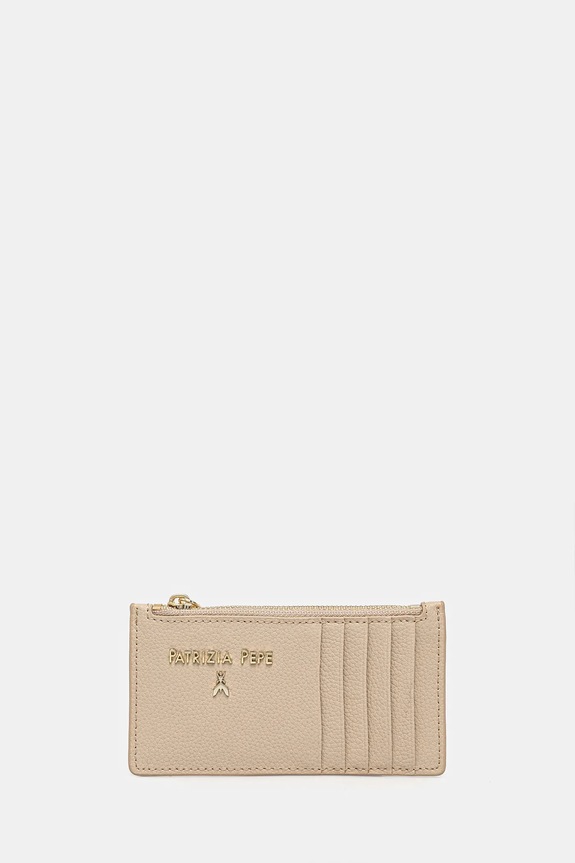 Шкіряний гаманець Patrizia Pepe Gift Box бежевий CQ9105.L001
