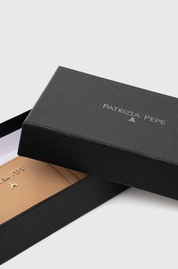 Шкіряний гаманець Patrizia Pepe бежевий CQ9105.L001