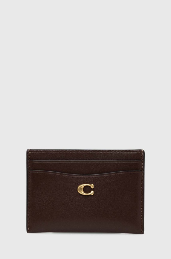 Coach etui na karty skórzane Essential Card Case etui na karty brązowy CM435