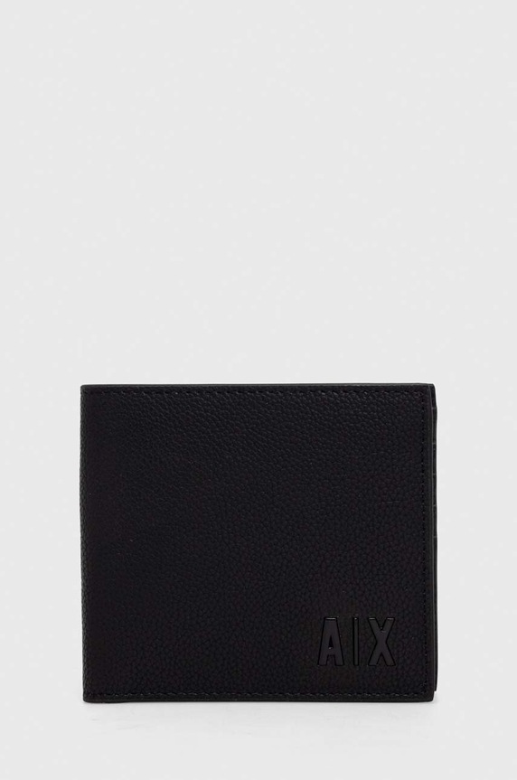 Armani Exchange portfel skórzany skóra licowa czarny 958097.3F892.NOS