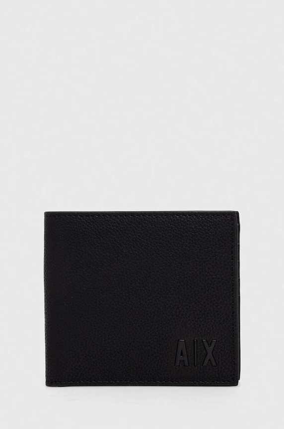 Armani Exchange portfel skórzany skóra licowa czarny 958097.3F892.NOS