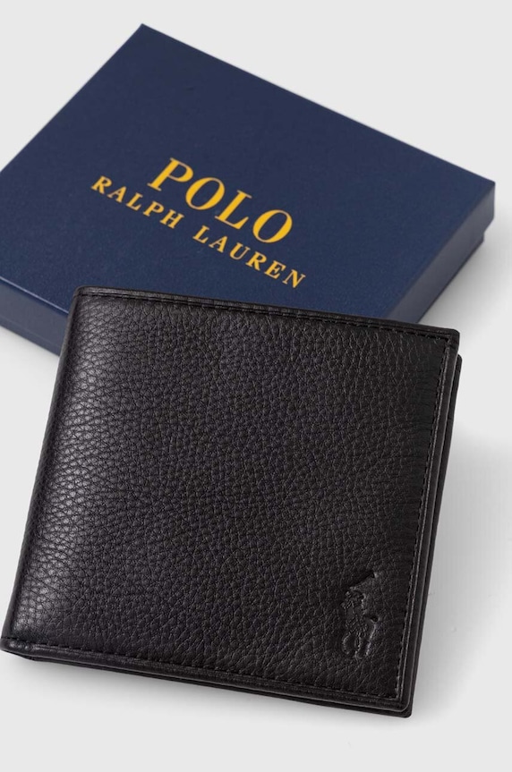 Kožni novčanik Polo Ralph Lauren crna 405914235