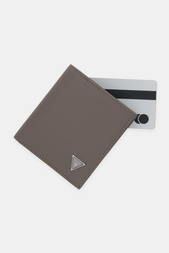 Δερμάτινο πορτοφόλι Guess καφέ SMCSLE.LEA22