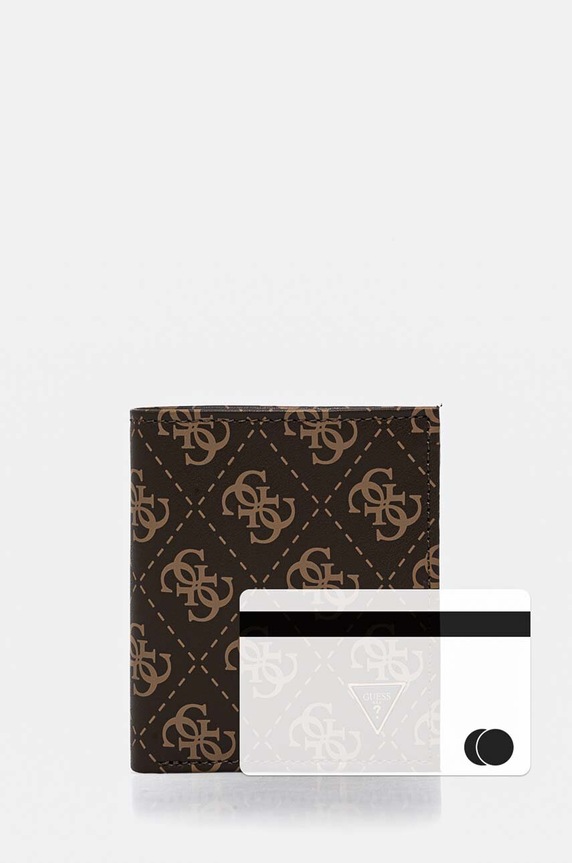Кожен портфейл Guess SMVELE.LEA22 кафяв