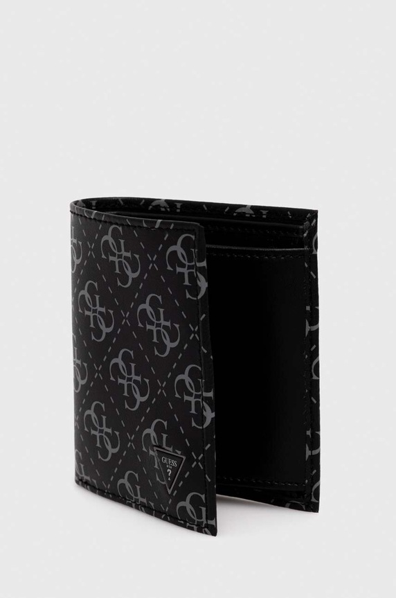 Δερμάτινο πορτοφόλι Guess SMVELE.LEA22 μαύρο SS26