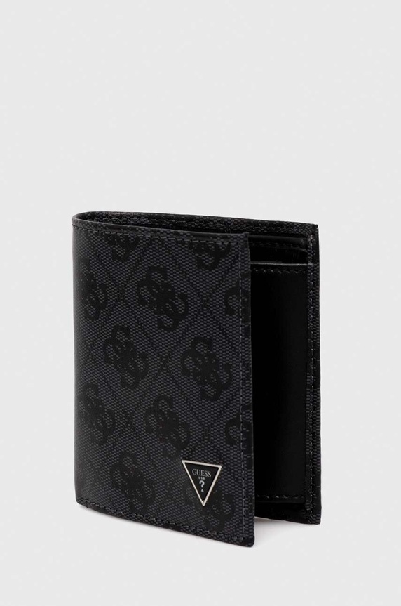 Δερμάτινο πορτοφόλι Guess SMVELE.LEA22 μαύρο SS26