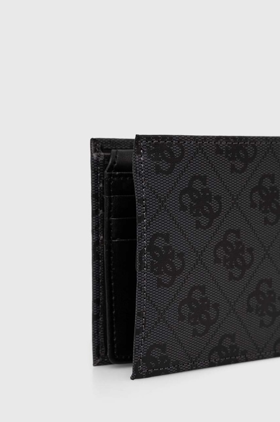 Δερμάτινο πορτοφόλι Guess SMVELE.LEA24 γκρί AW25