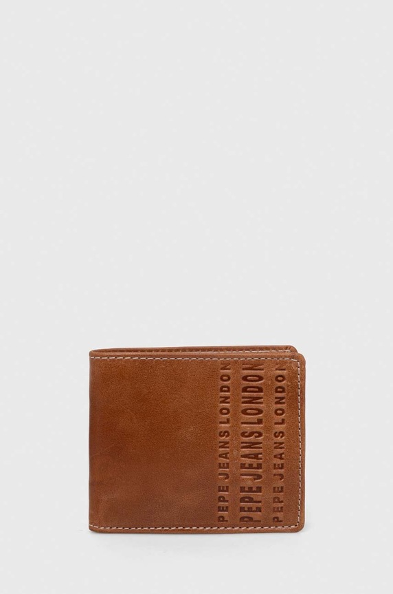 Кожен портфейл Pepe Jeans Arnold гладка кожа кафяв PM070366.859