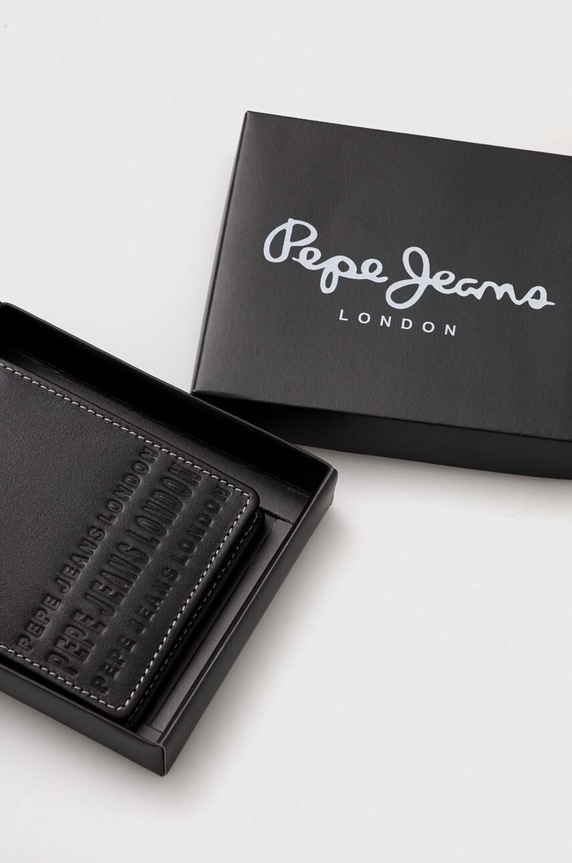 Kožni novčanik Pepe Jeans Arnold crna PM070366.999