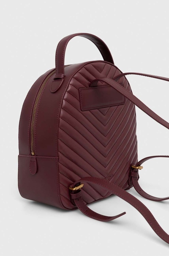 Accesorii Pinko rucsac damă din piele Answear Exclusive 102530.A0GK burgundia