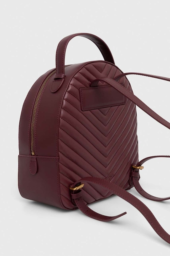 Accesorii Pinko rucsac damă din piele Answear Exclusive 102530.A0GK burgundia
