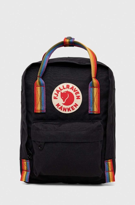 Fjallraven gyerek hátizsák Kanken Rainbow Mini textil fekete F23621.550.907