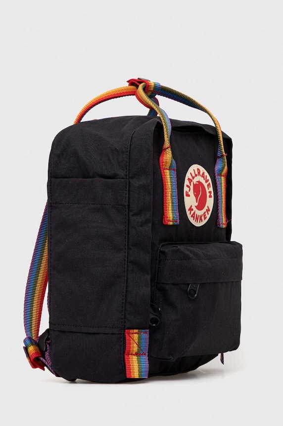 Fjallraven gyerek hátizsák Kanken Rainbow Mini F23621.550.907 fekete AW23