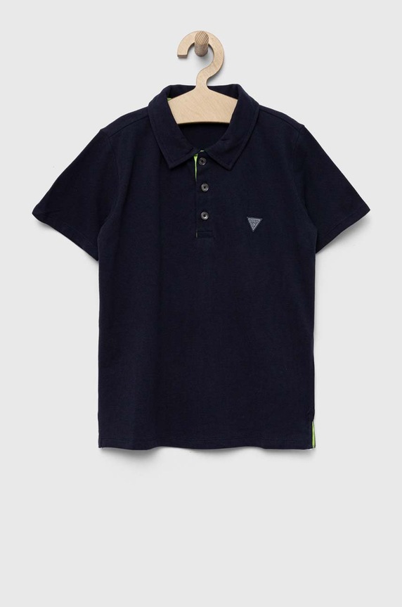 Guess polo bawełniane dziecięce bawełna granatowy L2GP02.KAPY0.9BYX