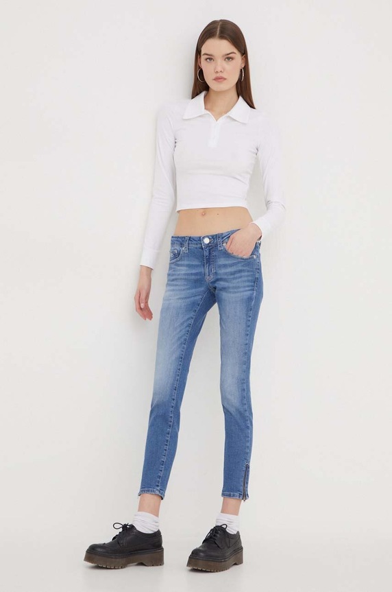 Tričko s dlouhým rukávem Hollister Co. KI339.3366.100 bílá AW23