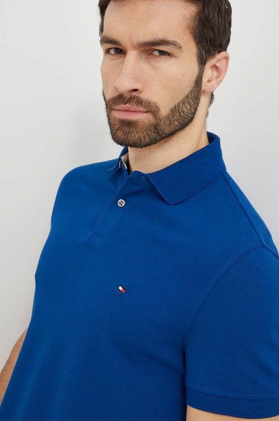 Polo tričko Tommy Hilfiger jednofarebný modrá MW0MW17770