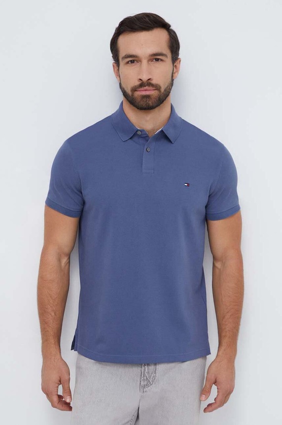 Tommy Hilfiger polo MW0MW17770 niebieski SS26