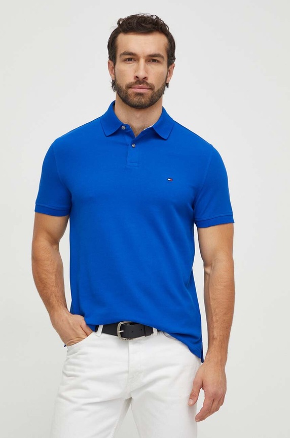 Tommy Hilfiger poló MW0MW17770 kék SS26