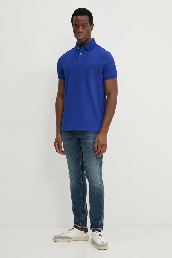 Tommy Hilfiger polo MW0MW17770 niebieski SS26
