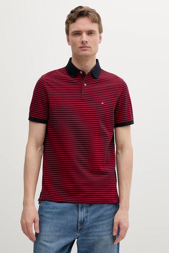 Tommy Hilfiger polo regular granatowy MW0MW17770