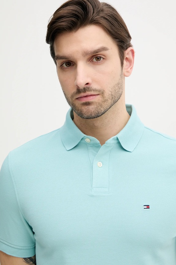 Tommy Hilfiger polo turchese MW0MW17770