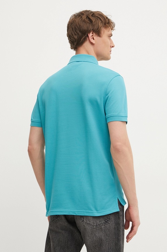Odzież Tommy Hilfiger polo MW0MW17770 turkusowy