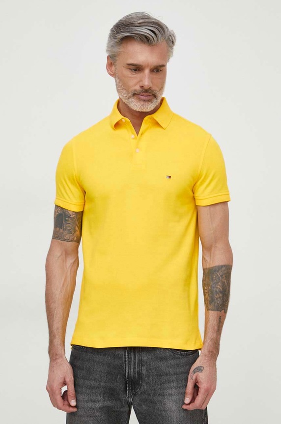 Πόλο Tommy Hilfiger MW0MW17771 κίτρινο SS26