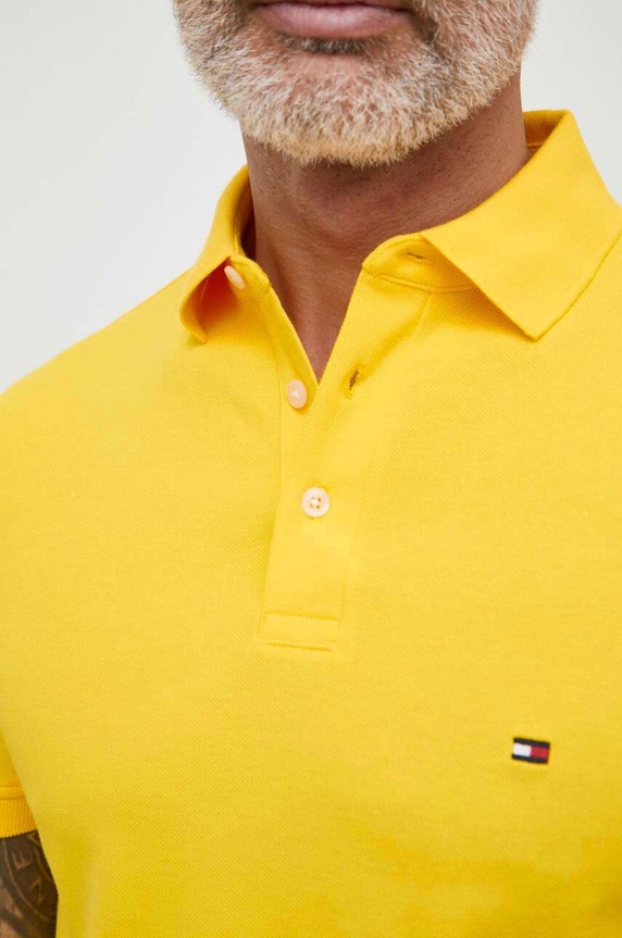 Πόλο Tommy Hilfiger κίτρινο MW0MW17771