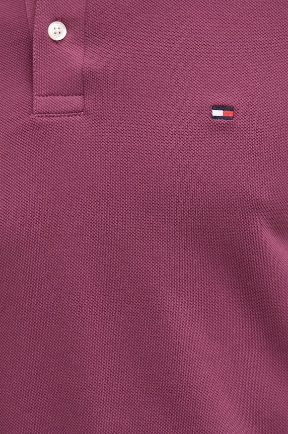 Tommy Hilfiger polo fioletowy MW0MW17771