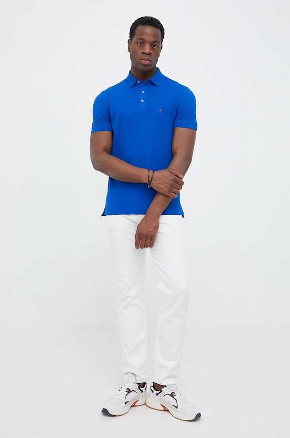Tommy Hilfiger poló MW0MW17771 kék SS26
