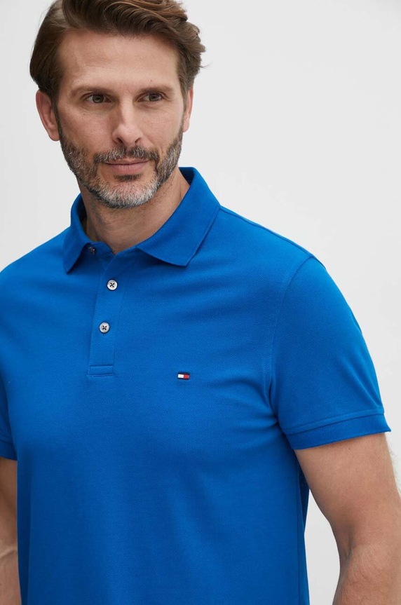 Polo majica Tommy Hilfiger MW0MW17771 plava SS26