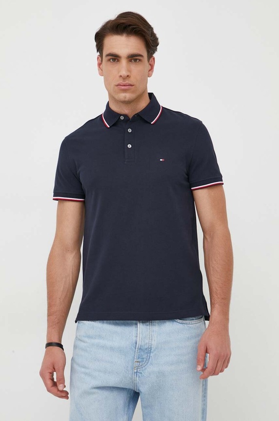 Tommy Hilfiger polo wzorzyste granatowy MW0MW30750