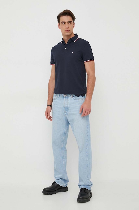 Tommy Hilfiger polo MW0MW30750 granatowy SS24