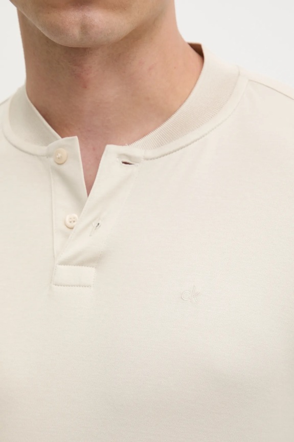 Calvin Klein polo bawełniane K10K111201 beżowy
