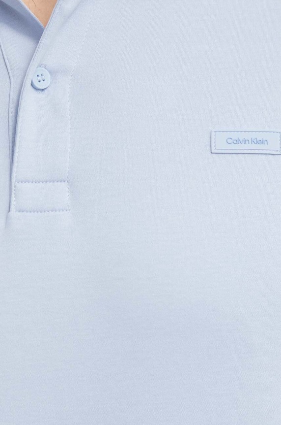 Bavlnené polo tričko Calvin Klein modrá K10K111657
