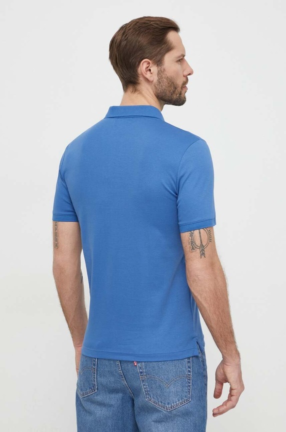 Calvin Klein polo de bumbac K10K111657 albastru AA00