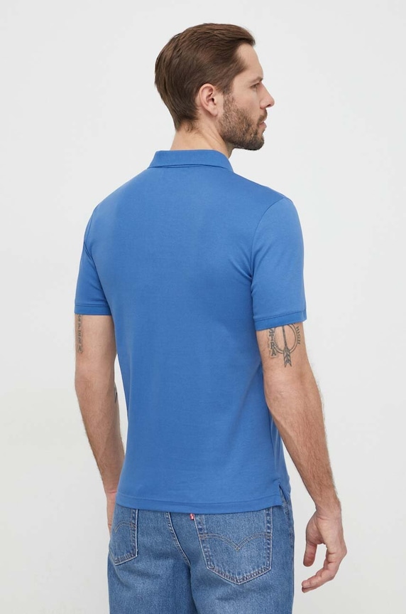 Calvin Klein polo de bumbac K10K111657 albastru AA00