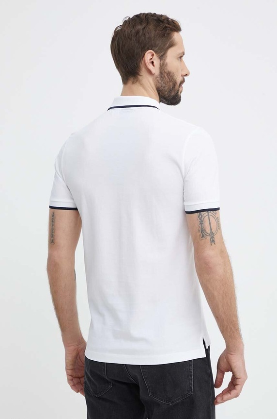 Odzież BOSS polo bawełniane Parlay 190 50494697 biały