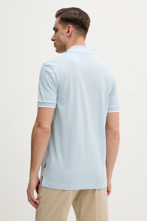 Îmbrăcăminte BOSS polo de bumbac Parlay 190 50494697 albastru