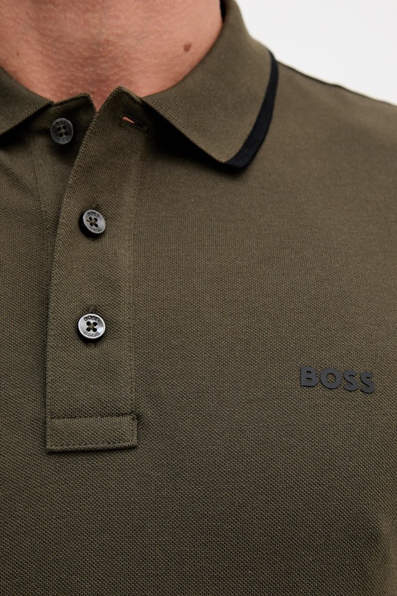 Bavlnené polo tričko BOSS Parlay 190 50494697 zelená